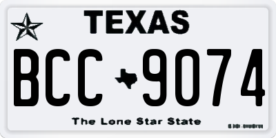 TX license plate BCC9074