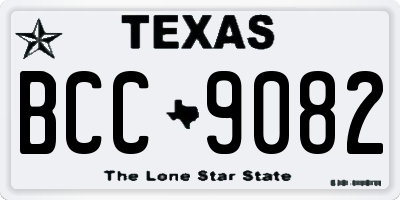 TX license plate BCC9082