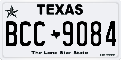 TX license plate BCC9084