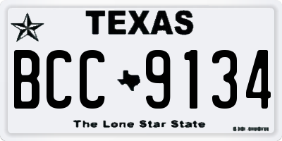 TX license plate BCC9134