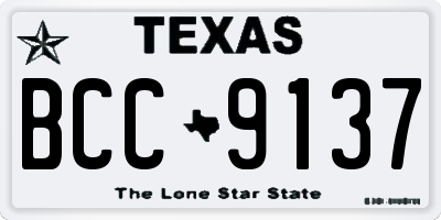 TX license plate BCC9137