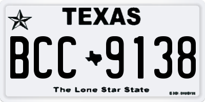 TX license plate BCC9138