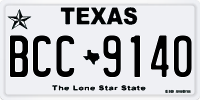 TX license plate BCC9140