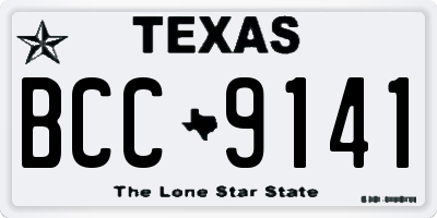 TX license plate BCC9141