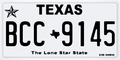 TX license plate BCC9145