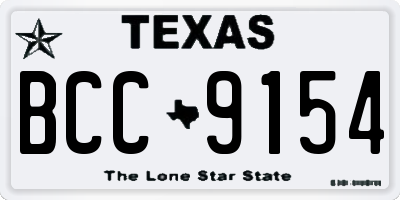 TX license plate BCC9154