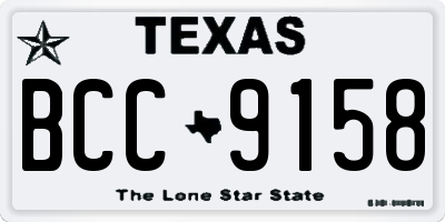 TX license plate BCC9158