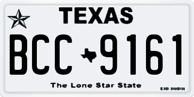TX license plate BCC9161