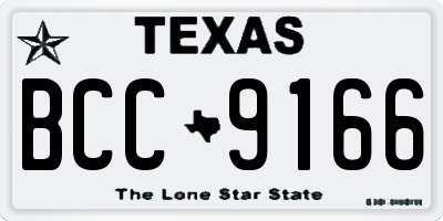 TX license plate BCC9166