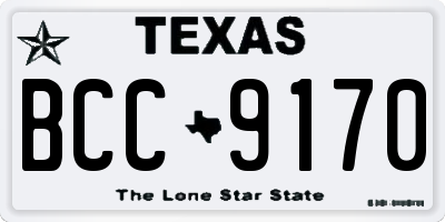 TX license plate BCC9170