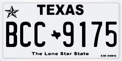 TX license plate BCC9175