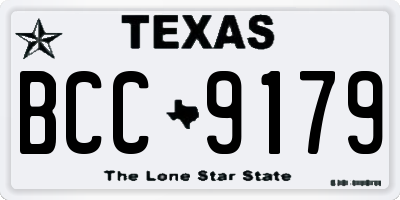 TX license plate BCC9179