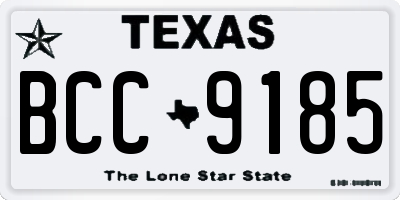 TX license plate BCC9185