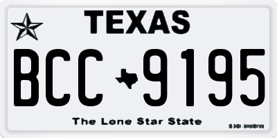 TX license plate BCC9195