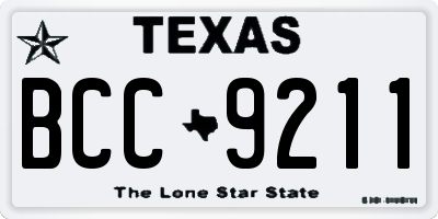 TX license plate BCC9211