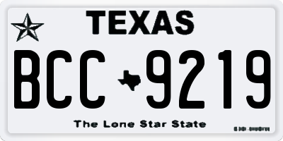 TX license plate BCC9219