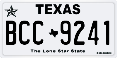 TX license plate BCC9241