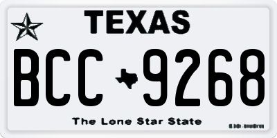 TX license plate BCC9268
