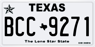 TX license plate BCC9271