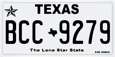 TX license plate BCC9279