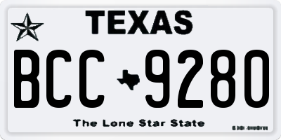 TX license plate BCC9280