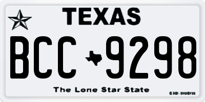 TX license plate BCC9298
