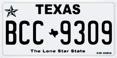 TX license plate BCC9309