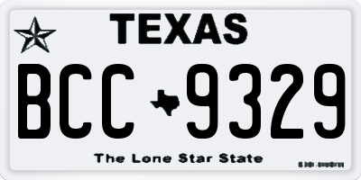 TX license plate BCC9329