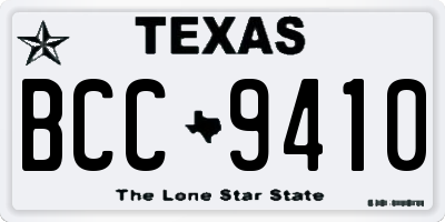 TX license plate BCC9410