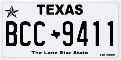 TX license plate BCC9411