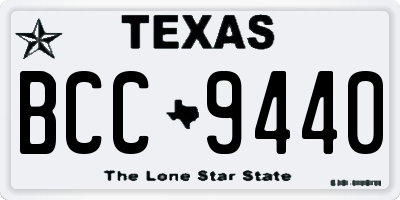 TX license plate BCC9440
