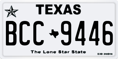 TX license plate BCC9446