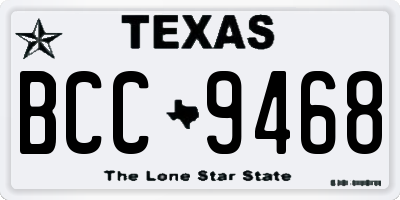 TX license plate BCC9468