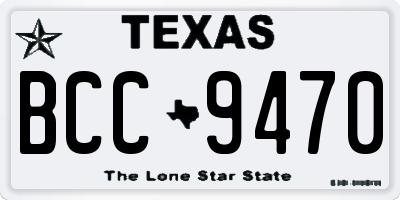 TX license plate BCC9470