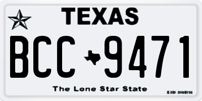 TX license plate BCC9471
