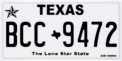 TX license plate BCC9472