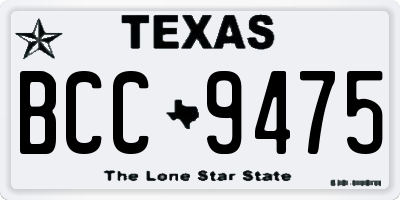 TX license plate BCC9475