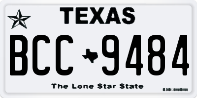 TX license plate BCC9484