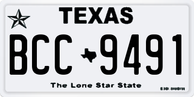 TX license plate BCC9491