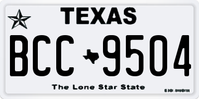 TX license plate BCC9504