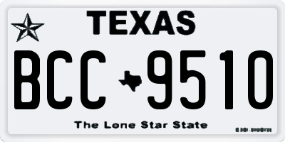 TX license plate BCC9510