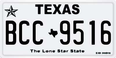 TX license plate BCC9516