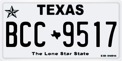 TX license plate BCC9517