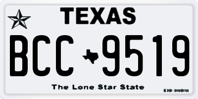 TX license plate BCC9519