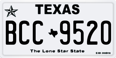 TX license plate BCC9520