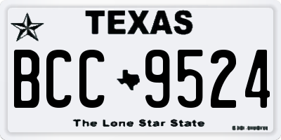 TX license plate BCC9524