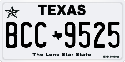 TX license plate BCC9525