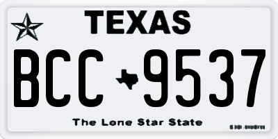 TX license plate BCC9537