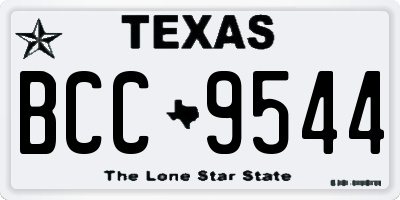 TX license plate BCC9544