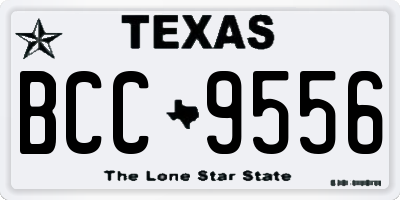 TX license plate BCC9556